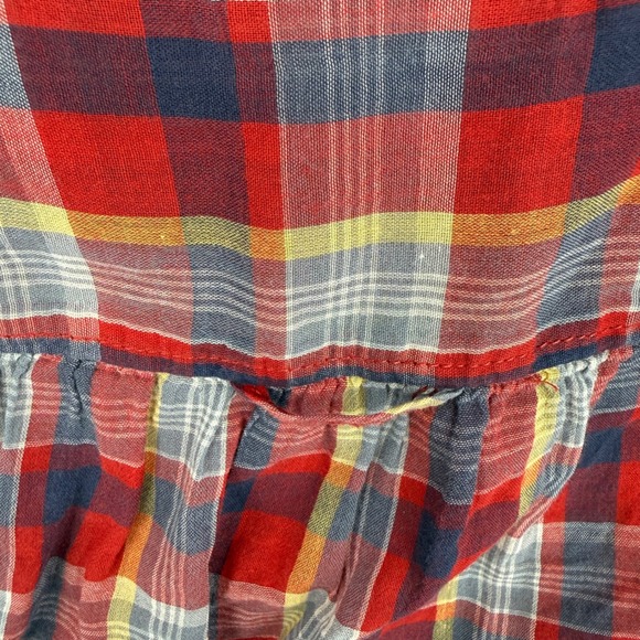 Paper Boy Shirts Womens Red Plaid Long‎ Sleeve Button Up Shirt Size S - Picture 12 of 13